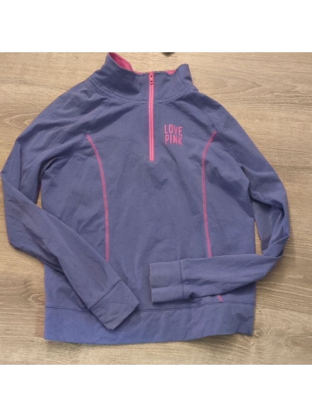 Pink by Victoria's secret 1/2 zip pullover size medium.
